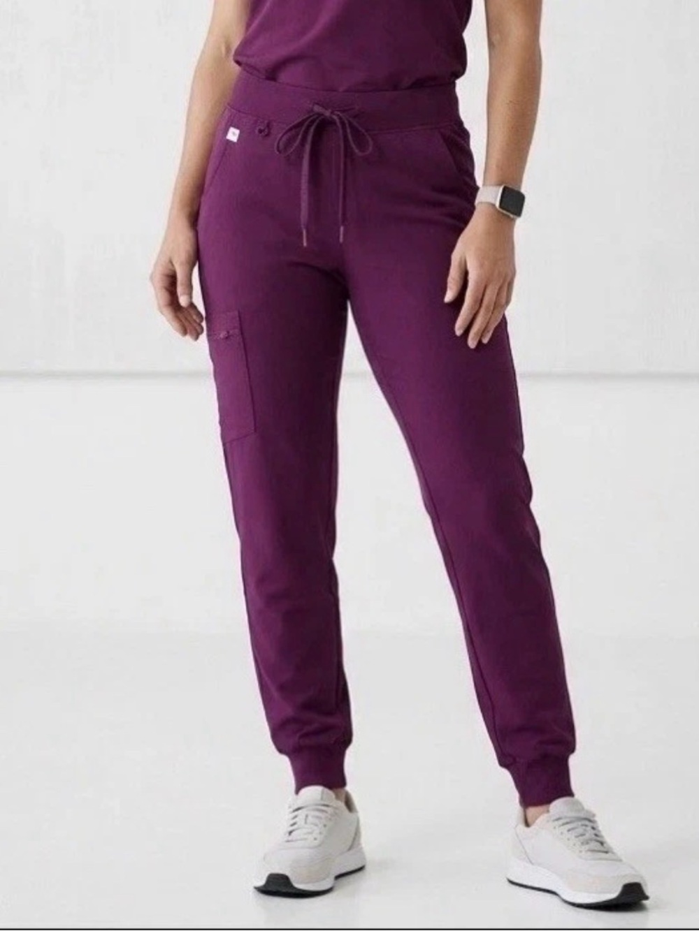 NWT Scrub Pants Jogger PEELZ Purple Z-Factor Slim Stretch Pockets Medical XS